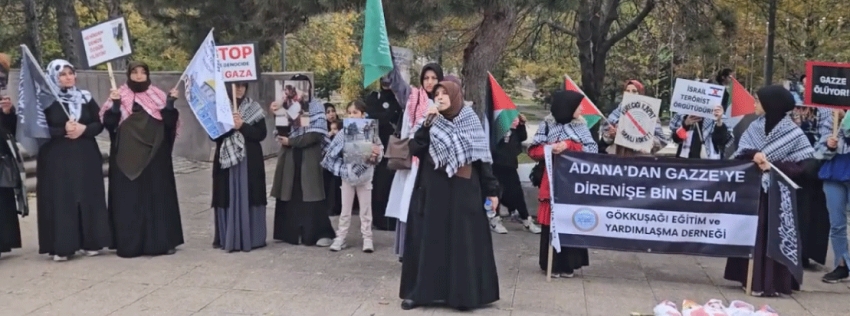 ANKARA TBMM ÖNÜNDE AKSÂ TÛFÂNI'NA DESTEK GÖSTERİSİ